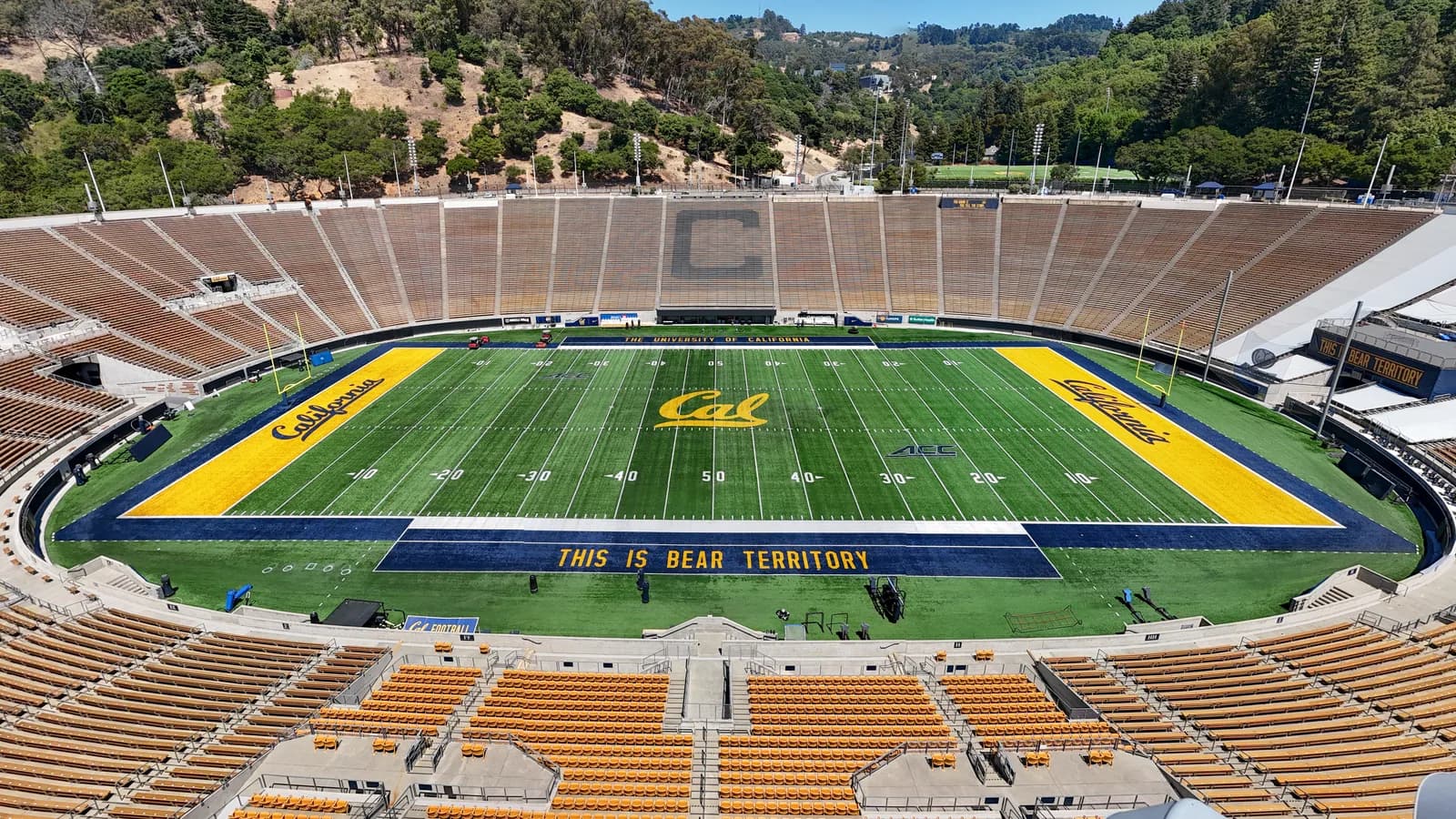 California Memorial Stadium view from press box