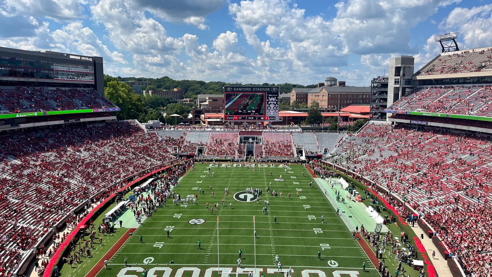 Sanford Stadium filled with Georgia fans for a 2025 home game.