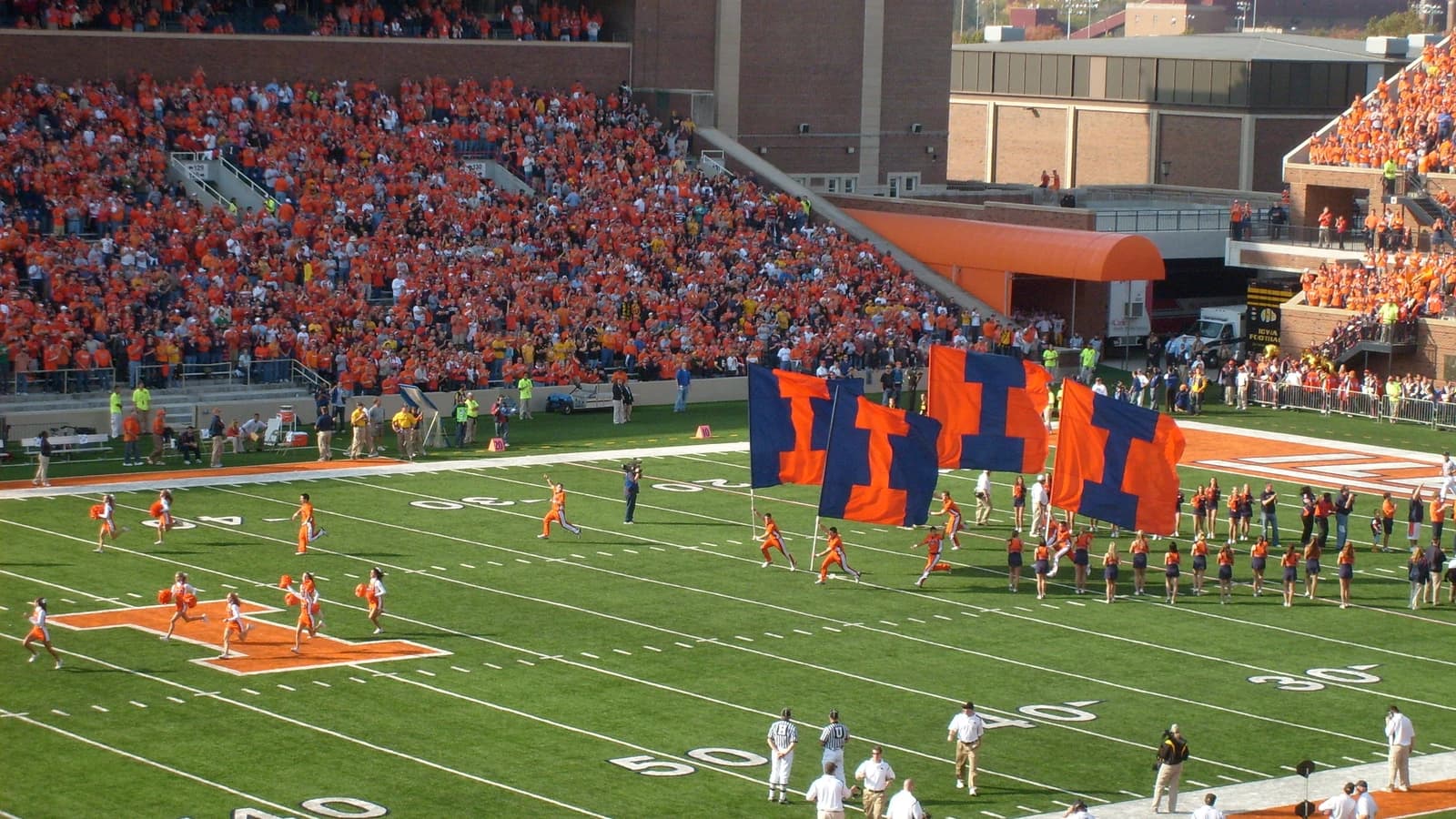 Illinois hosts Iowa at Memorial Stadium in 2008.