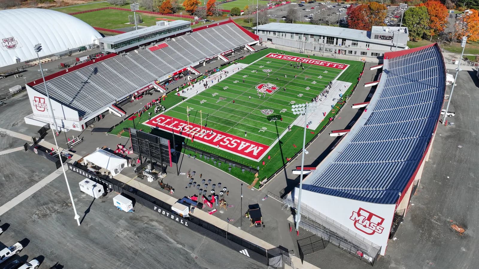 Warren McGuirk Alumni Stadium, home of Massachusetts football.