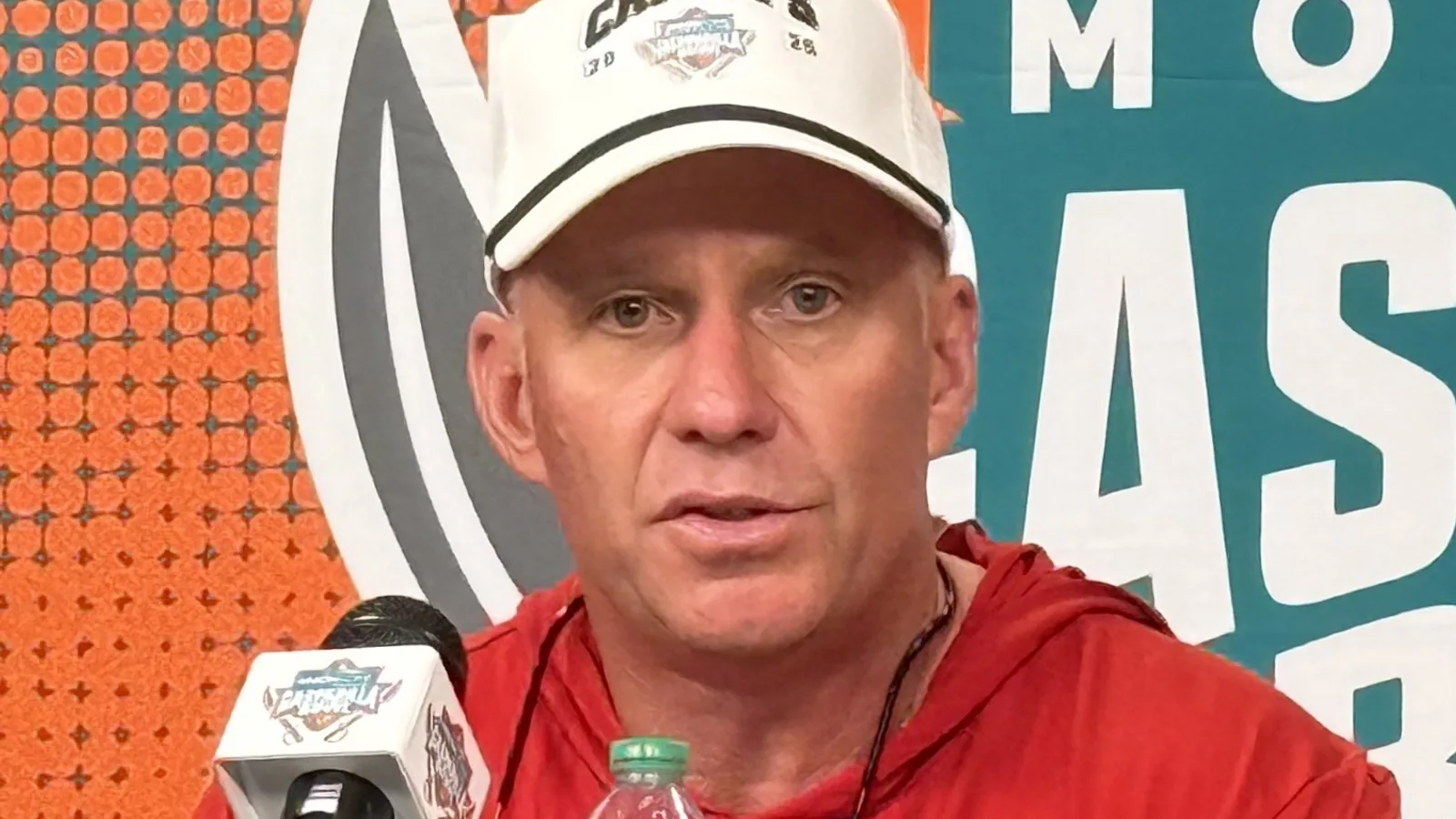 NC State head coach Dave Doeren speaks after the 2025 Gasparilla Bowl.