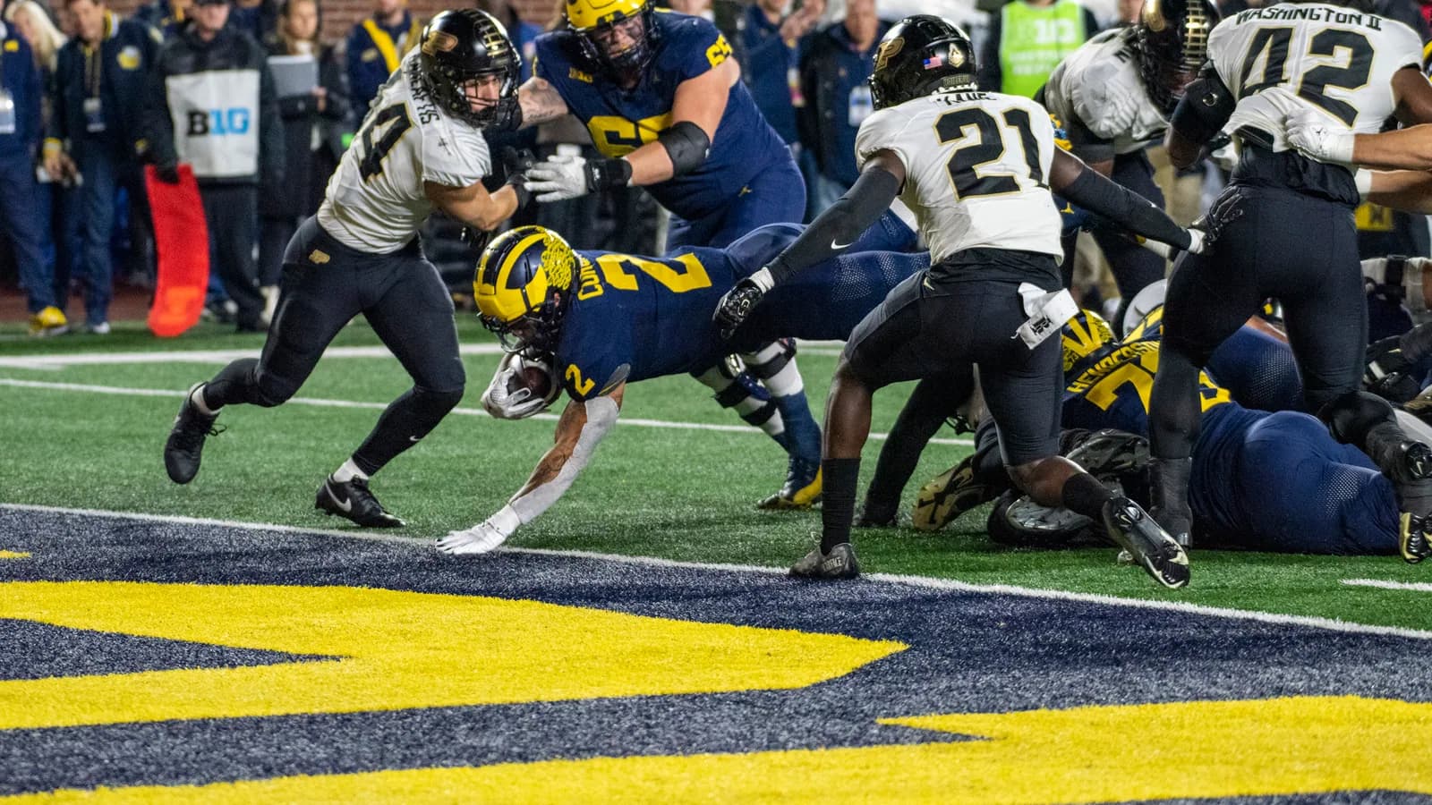 Purdue carries the ball against Michigan in 2023.