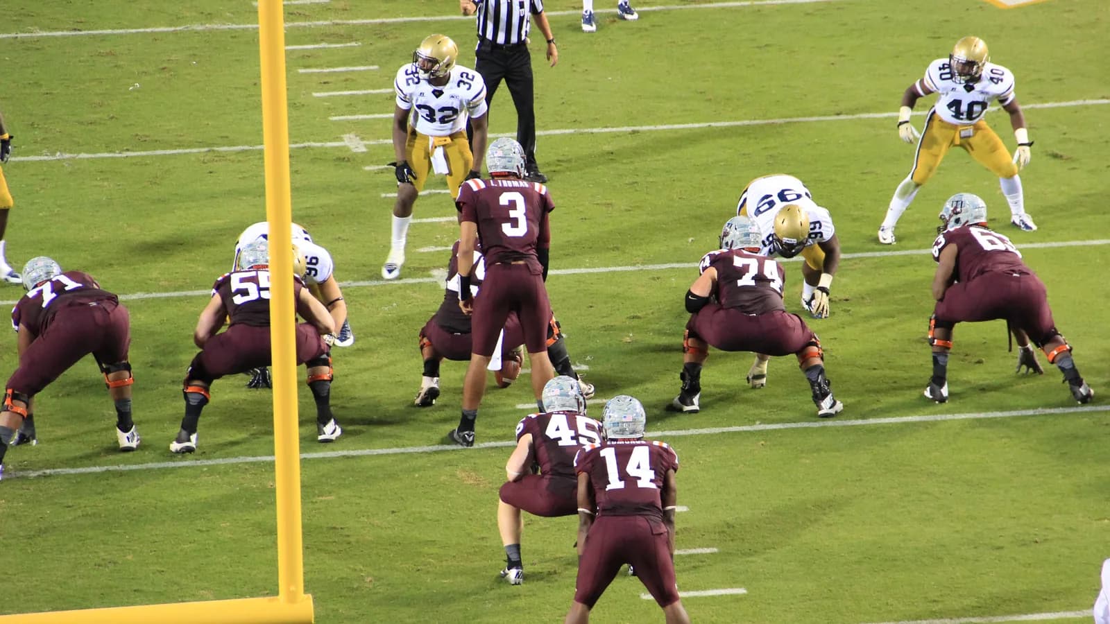 Virginia Tech quarterback Logan Thomas lines up against Georgia Tech in 2013.